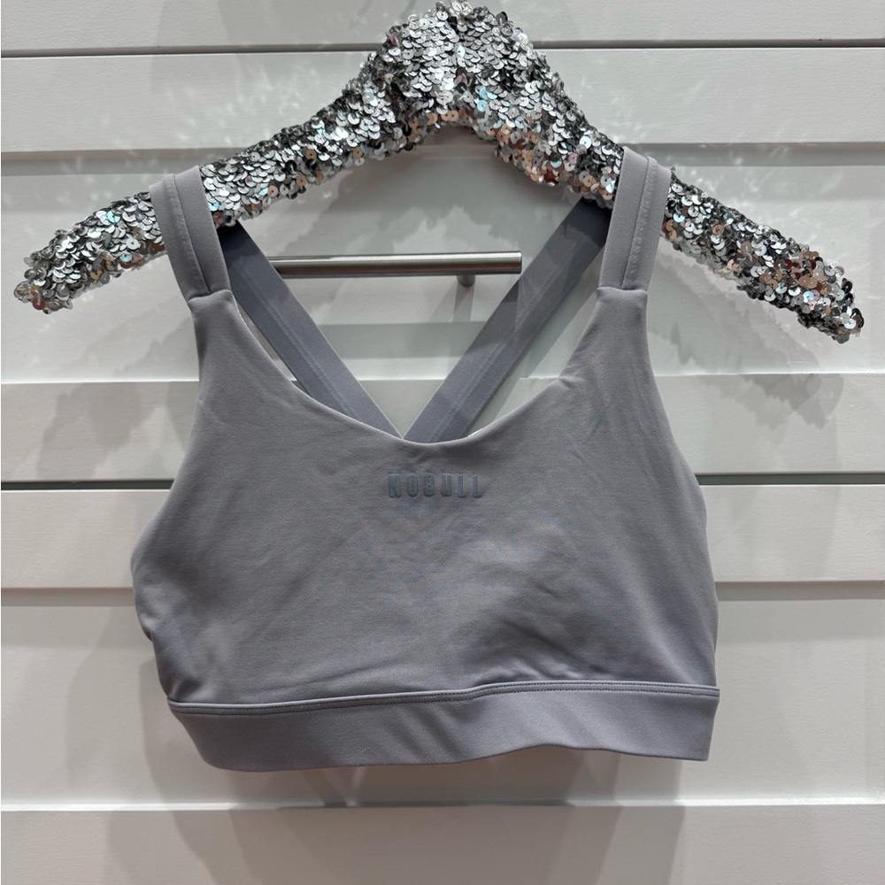 NoBull Gray Pace Sports Bra Size Medium